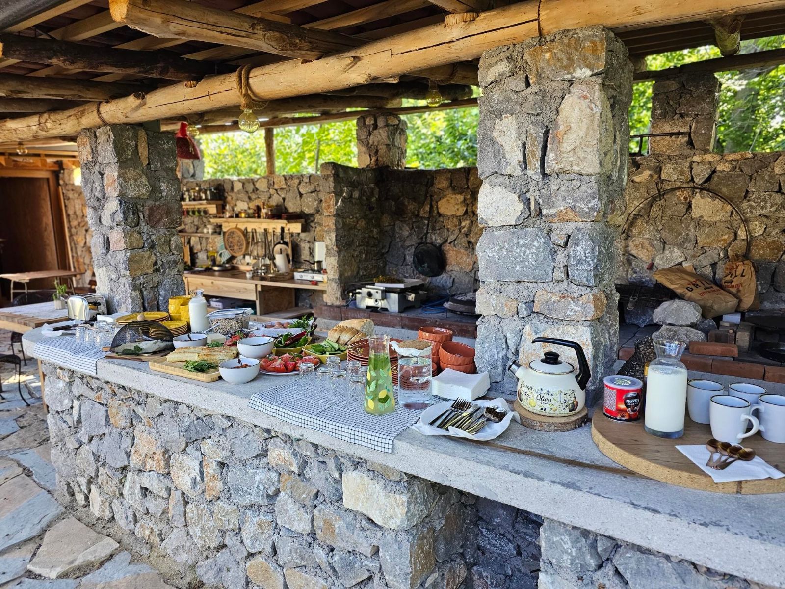 Home Homemade breakfast with produce from the estate